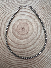 Load image into Gallery viewer, 5mm Sterling Pearl Necklace - 16 inch