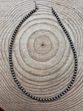 Load image into Gallery viewer, 5mm Sterling Pearl Necklace - 18 inch