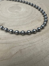 Load image into Gallery viewer, 6mm and 3mm Sterling Silver Pearls choker necklace - 14 inch choker