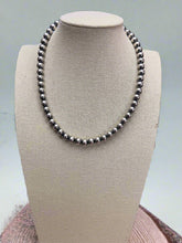 Load image into Gallery viewer, 8mm Sterling Pearl Necklace - 16 inch