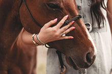 Load image into Gallery viewer, 8mm Sterling Silver Pearls bracelet with pink conch beads - 6 inch bracelet