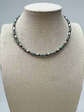 Load image into Gallery viewer, Sterling Melon & Turquoise Bead Choker - 14-inch