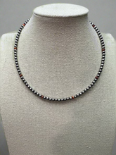 Load image into Gallery viewer, 4mm Sterling Pearl choker with spiny oyster