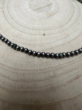 Load image into Gallery viewer, 4mm Sterling Pearl and turquoise choker - 14 inch
