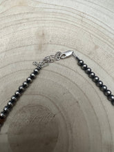 Load image into Gallery viewer, 4mm Sterling Pearl and turquoise choker - 14 inch