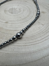 Load image into Gallery viewer, Lariat graduated sterling silver pearl necklace - 18 inch with 4 inch drop