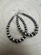 Load image into Gallery viewer, Sterling pearl graduated earrings - 2 1/2 inch drop - Very popular!