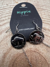Load image into Gallery viewer, Western Buffalo Coin Necklace & Earring Set - 18 inch