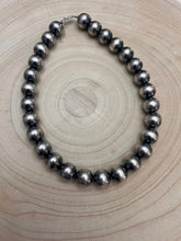 Load image into Gallery viewer, 14mm Sterling Silver Pearls Necklace - 16 inch