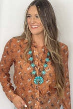 Load image into Gallery viewer, Huge Double Strand Faux Turquoise Squash Blossom Statement Necklace -  32 inch + 3