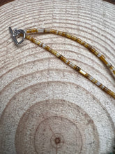 Load image into Gallery viewer, Long green chip turquoise with Orange Spiny Oyster necklace - 28 inch