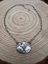 Load image into Gallery viewer, Rodeo Steer head Necklace - 18 inch + 3