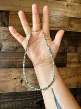 Load image into Gallery viewer, Sterling Melon & Turquoise Bead Choker - 14-inch