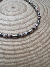 Load image into Gallery viewer, Sterling Torpedo Pearl Choker with Pink Conch - 14 inch + 3