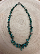 Load image into Gallery viewer, Turquoise with 3 mm Sterling Silver Pearls - 18 inch