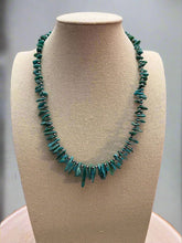 Load image into Gallery viewer, Turquoise with 3 mm Sterling Silver Pearls - 18 inch