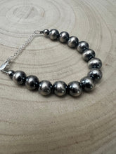 Load image into Gallery viewer, 10mm Sterling Silver Pearls bracelet - 6 inch bracelet
