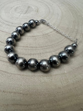 Load image into Gallery viewer, 10mm Sterling Silver Pearls bracelet - 6 inch bracelet
