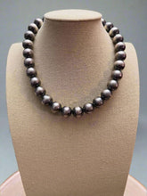 Load image into Gallery viewer, 12 mm Sterling Silver Pearls Statement Necklace - 16 inch

