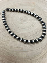 Load image into Gallery viewer, 12mm Sterling Silver Pearls Necklace - 18 inch
