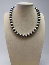 Load image into Gallery viewer, 12mm Sterling Silver Pearls Necklace - 18 inch
