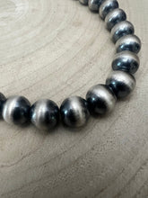 Load image into Gallery viewer, 12mm Sterling Silver Pearls Necklace - 20 inch
