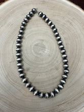 Load image into Gallery viewer, 12mm Sterling Silver Pearls Necklace - 20 inch
