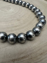 Load image into Gallery viewer, 14mm Sterling Silver Pearls Necklace - 18 inch

