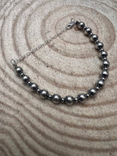 Load image into Gallery viewer, 3mm and 6mm Sterling Silver Pearl Bracelet
