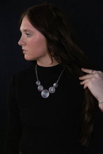 Load image into Gallery viewer, 5 Conchos with Faux Turquoise Necklace - 18 inch + 3 inch extender
