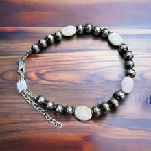 Load image into Gallery viewer, 5mm Sterling Pearl and Pink Conch Bracelet
