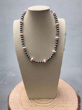 Load image into Gallery viewer, 8mm Sterling Pearl and pink conch - 20 inch
