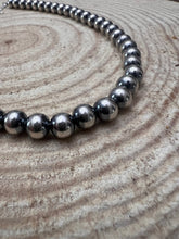 Load image into Gallery viewer, 8mm Sterling Pearl Necklace - 16 inch
