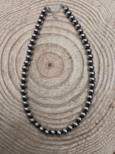 Load image into Gallery viewer, 8mm Sterling Pearl Necklace - 16 inch
