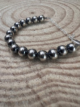 Load image into Gallery viewer, 8mm Sterling Silver Pearls bracelet - 6.5 inch bracelet
