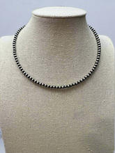 Load image into Gallery viewer, 4mm Sterling Silver Pearl Choker - 14 inch
