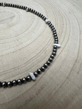 Load image into Gallery viewer, 4mm White Buffalo and Sterling Pearl Choker - 14 inch
