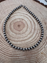 Load image into Gallery viewer, 8mm Sterling Pearl Necklace - 18 inch - The Classic pearl necklace
