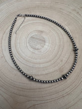 Load image into Gallery viewer, 4mm Sterling Pearl &amp; Saucer Bead Choker - 14 inch choker - Top Seller
