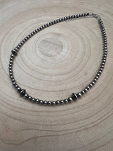 Load image into Gallery viewer, 4mm Sterling Pearl &amp; Saucer Bead Choker - 14 inch choker - Top Seller
