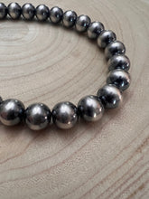 Load image into Gallery viewer, 14mm Sterling Silver Pearls Necklace - 16 inch

