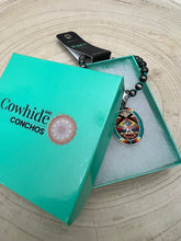 Load image into Gallery viewer, Aztec Pendant with Seed Bead and Faux Pearl and Turquoise Stretch Bracelet
