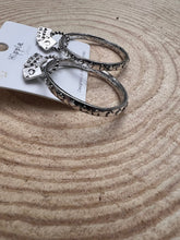 Load image into Gallery viewer, Card Theme Hoop Fashion Earrings - 2 inch drop
