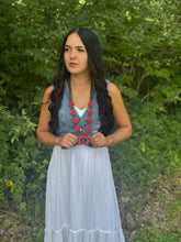 Load image into Gallery viewer, Faux Coral Long Squash Blossom Statement Necklace - 32 inch necklace
