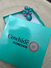 Load image into Gallery viewer, Faux Turquoise Cluster Statement Size Cuff Ring - Adjustable Sizing

