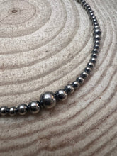 Load image into Gallery viewer, Graduated Sterling Silver Pearls necklace - 18 inch - Very popular
