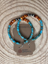 Load image into Gallery viewer, Hoop Earrings With Turquoise, Spiny Oyster &amp; Sterling Silver Pearls - 2 1/4 inch hoops
