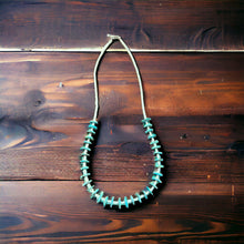 Load image into Gallery viewer, Long Blue Disk Turquoise Necklace - 26 inch
