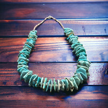 Load image into Gallery viewer, Long Blue Thick Genuine Turquoise Chips Necklace - 26 inch

