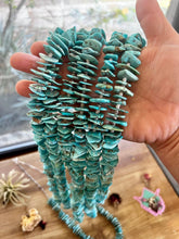 Load image into Gallery viewer, Long Blue Thick Genuine Turquoise Chips Necklace - 26 inch
